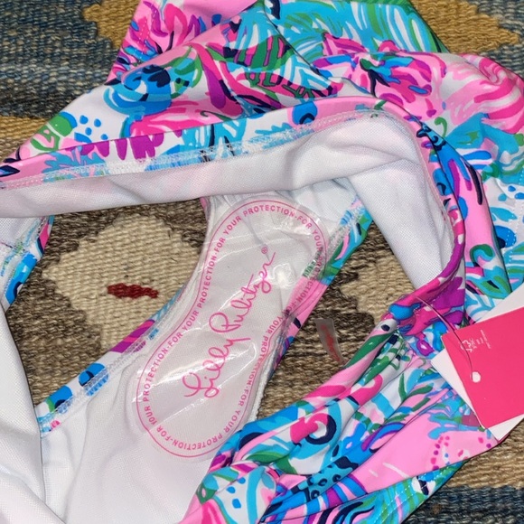 Lilly Pulitzer Yarrow High Waisted Bikini Bottom mandevilla baby paradise - Picture 7 of 7